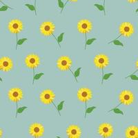 Seamless flower cartoon pattern vector