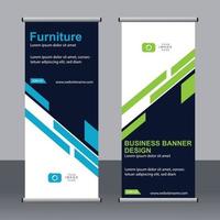 Business banner roll up set standee banner template. vector