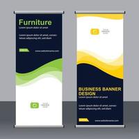 banner de negocios roll up set plantilla de banner standee. vector