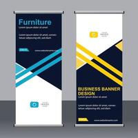 banner de negocios roll up set plantilla de banner standee. vector