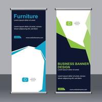 Business banner roll up set standee banner template. vector