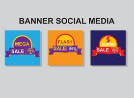 establecer banner diseño de publicaciones en redes sociales, banner moderno. vector