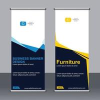 banner de negocios roll up set plantilla de banner standee. vector