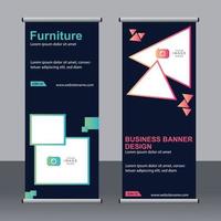 Business banner roll up set standee banner template. vector