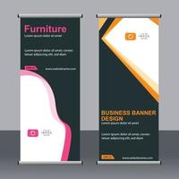 Business banner roll up set standee banner template. vector