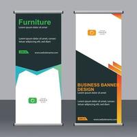 banner de negocios roll up set plantilla de banner standee. vector