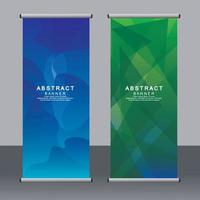 Business banner roll up set standee banner template. vector