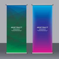 Business banner roll up set standee banner template. vector