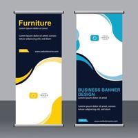 banner de negocios roll up set plantilla de banner standee. vector