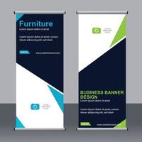 Business banner roll up set standee banner template. vector