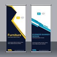 banner de negocios roll up set plantilla de banner standee. vector