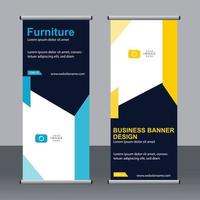 Business banner roll up set standee banner template. vector