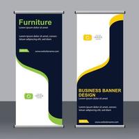 Business banner roll up set standee banner template. vector