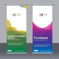 banner de negocios roll up set plantilla de banner standee. vector