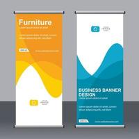 banner de negocios roll up set plantilla de banner standee. vector