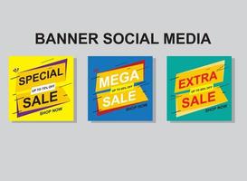 set banner social media post design,modern banner. vector