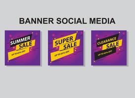 set banner social media post design,modern banner. vector