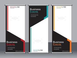Business banner roll up set standee banner template.