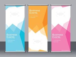 banner de negocios roll up set plantilla de banner standee. vector