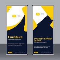 banner de negocios roll up set plantilla de banner standee. vector