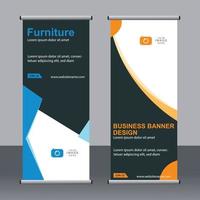 Business banner roll up set standee banner template. vector