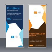 banner de negocios roll up set plantilla de banner standee. vector