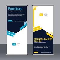 banner de negocios roll up set plantilla de banner standee. vector