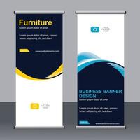 Business banner roll up set standee banner template. vector