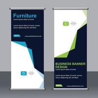 Business banner roll up set standee banner template. vector