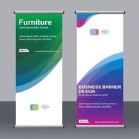 banner de negocios roll up set plantilla de banner standee. vector