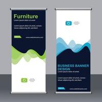 banner de negocios roll up set plantilla de banner standee. vector