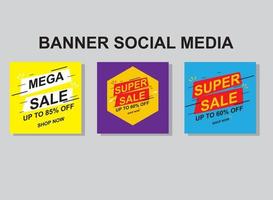 set banner social media post design,modern banner. vector