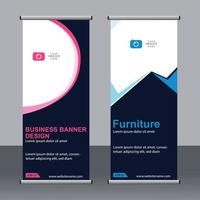 banner de negocios roll up set plantilla de banner standee. vector