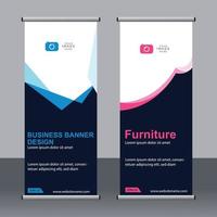 banner de negocios roll up set plantilla de banner standee. vector