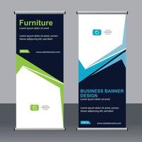 Business banner roll up set standee banner template. vector