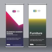 banner de negocios roll up set plantilla de banner standee. vector