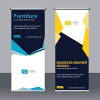 Business banner roll up set standee banner template. vector