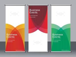 banner de negocios roll up set plantilla de banner standee. vector