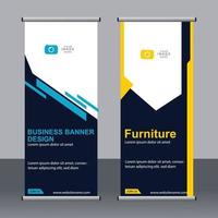 banner de negocios roll up set plantilla de banner standee. vector