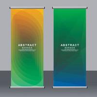 Business banner roll up set standee banner template. vector