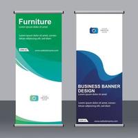 banner de negocios roll up set plantilla de banner standee. vector