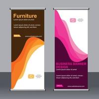 banner de negocios roll up set plantilla de banner standee. vector