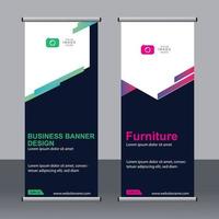 banner de negocios roll up set plantilla de banner standee. vector