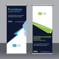 Business banner roll up set standee banner template. vector