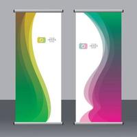 banner de negocios roll up set plantilla de banner standee. vector