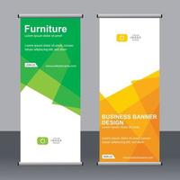 banner de negocios roll up set plantilla de banner standee. vector