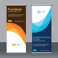 banner de negocios roll up set plantilla de banner standee. vector