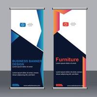 Business banner roll up set standee banner template. vector