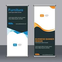 banner de negocios roll up set plantilla de banner standee. vector