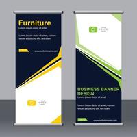 Business banner roll up set standee banner template. vector